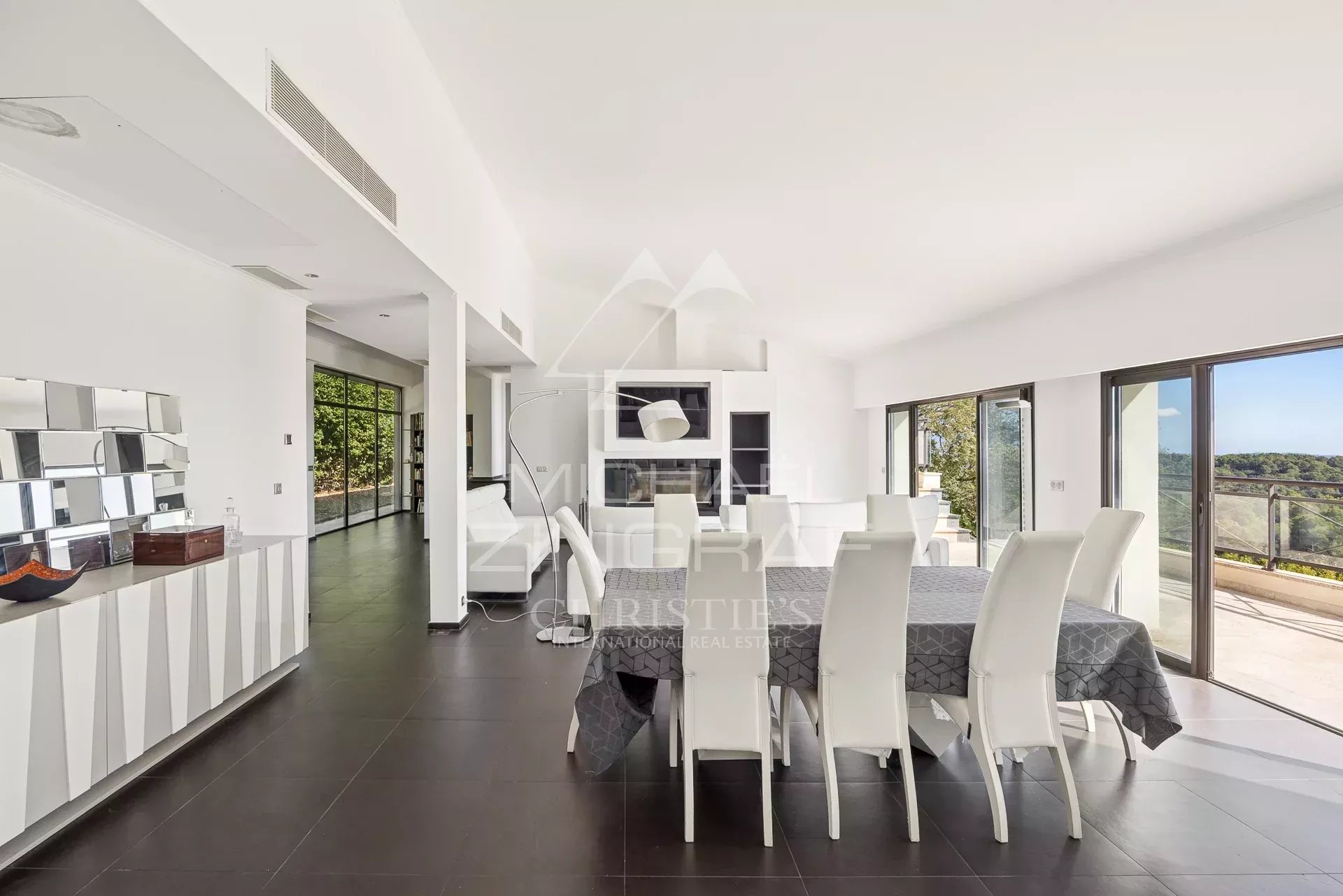 Proche Saint-Paul-de-Vence - Superbe villa d’architecte avec vue mer panoramique