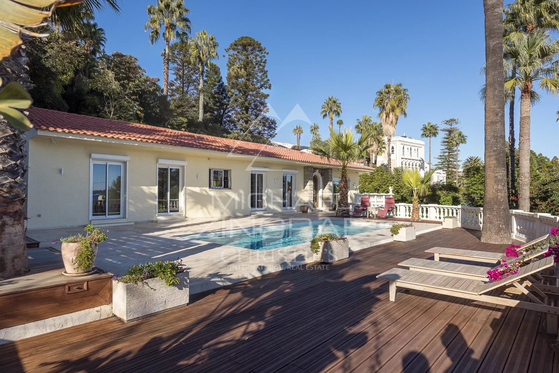 black chair and white table