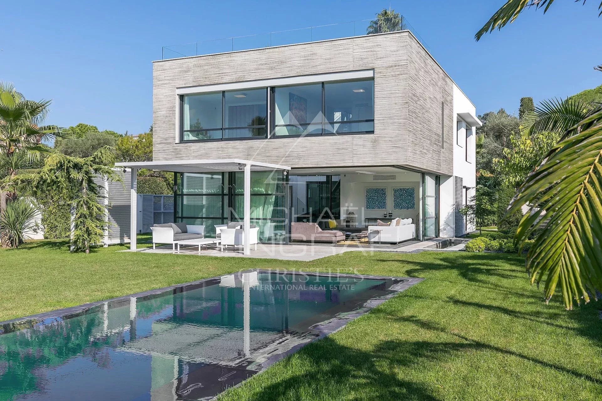 black chair and white table