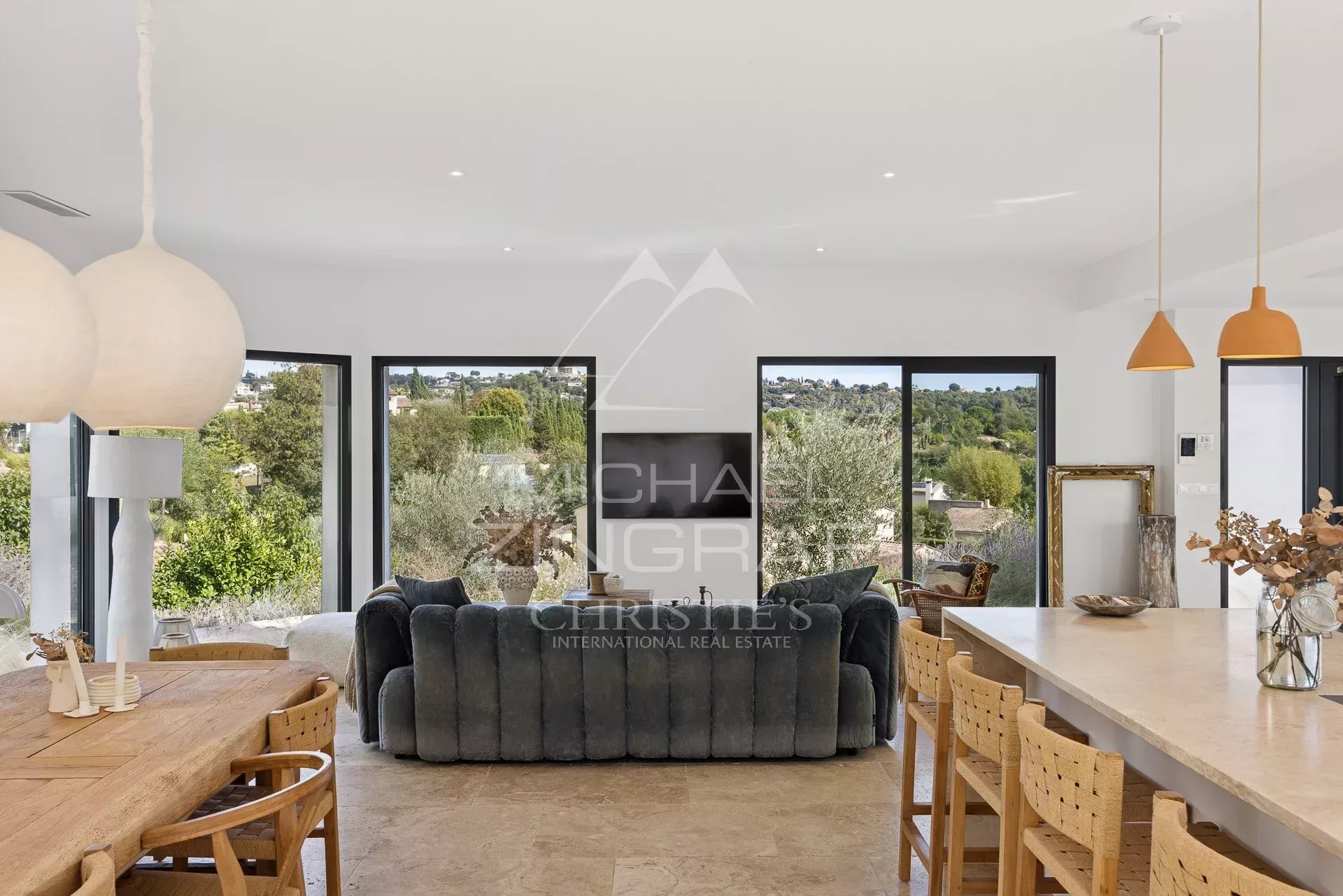 La Colle-sur-Loup: Zeitgenössische Villa mit Blick auf Saint-Paul-de-Vence