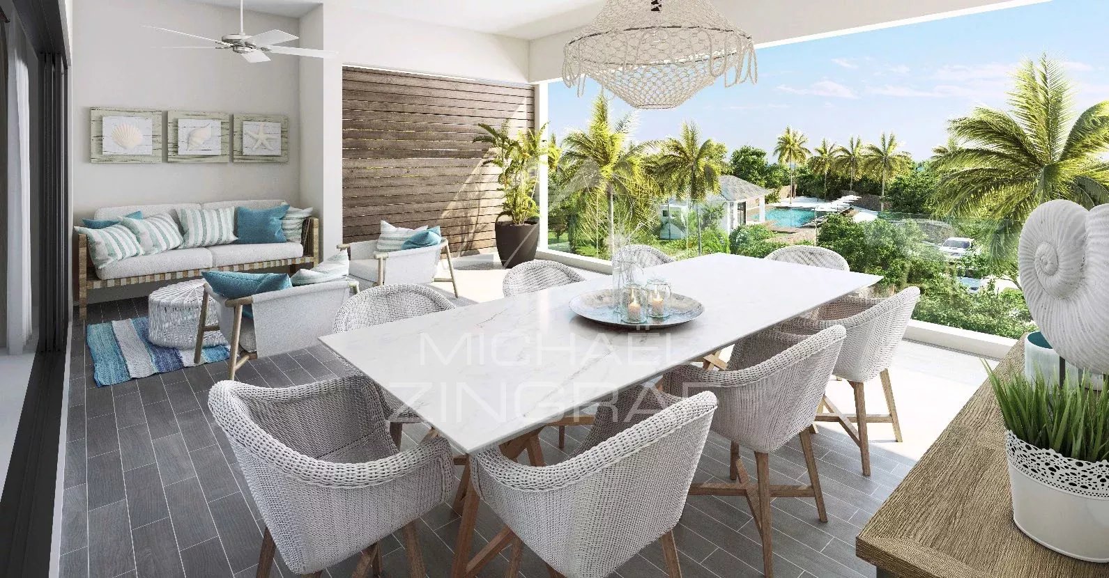 Élégant Appartement avec Vue sur les Jardins et la Piscine – Grand Baie