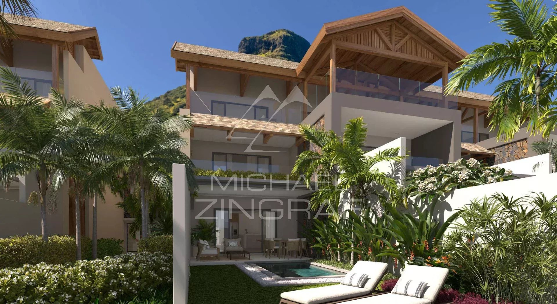 Duplex d’Exception Pieds dans l'eau  à Riviere Noire