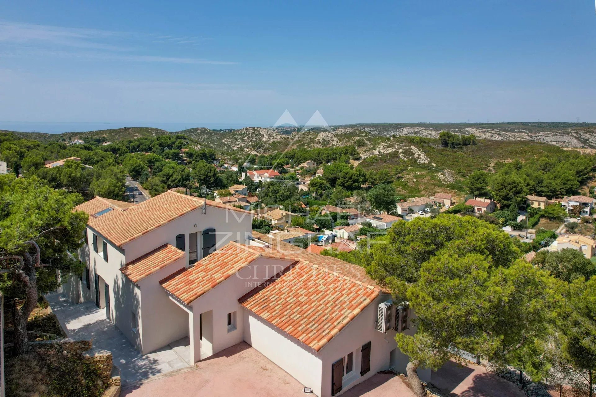 black chair and white table
