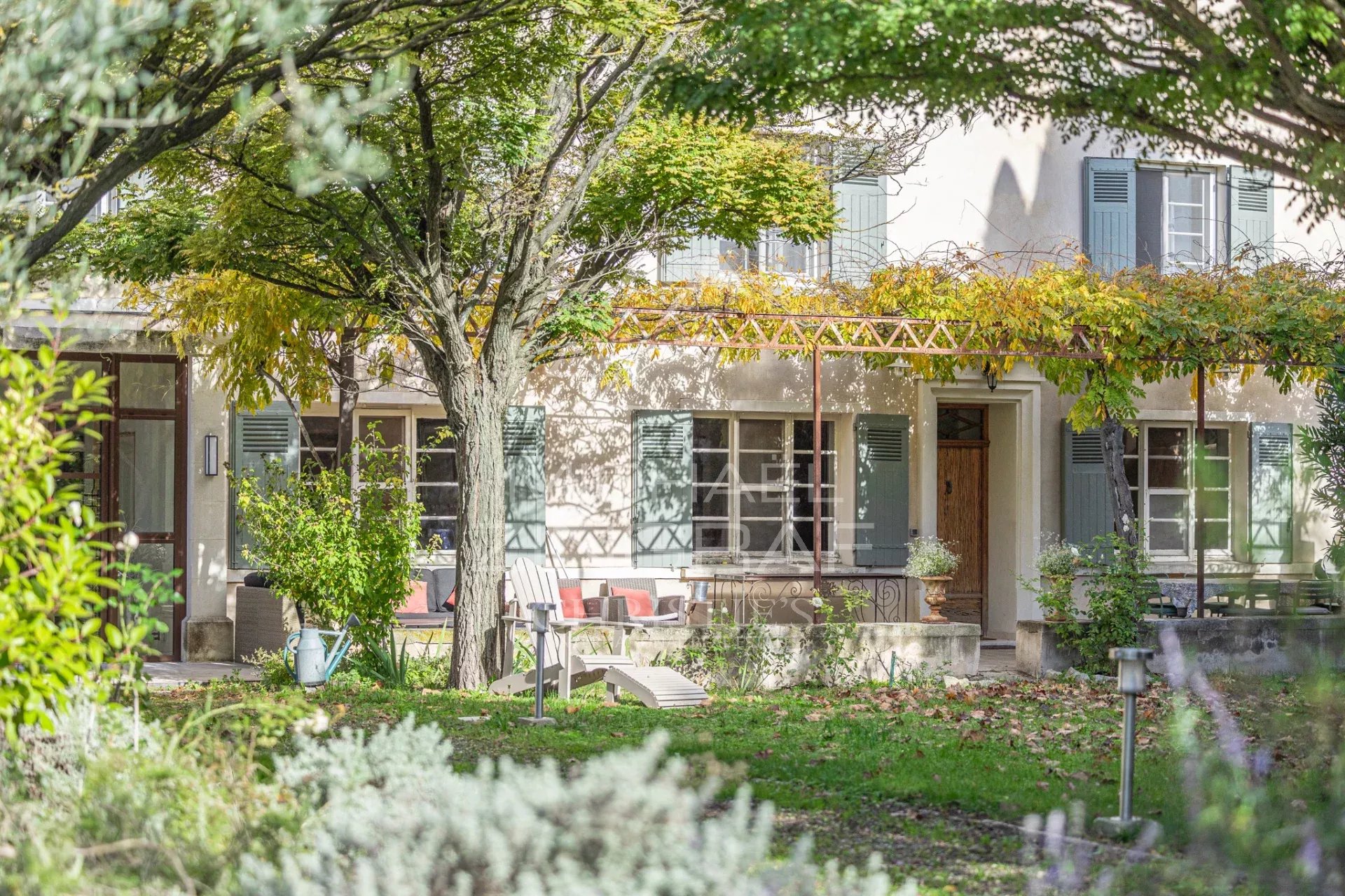 black chair and white table