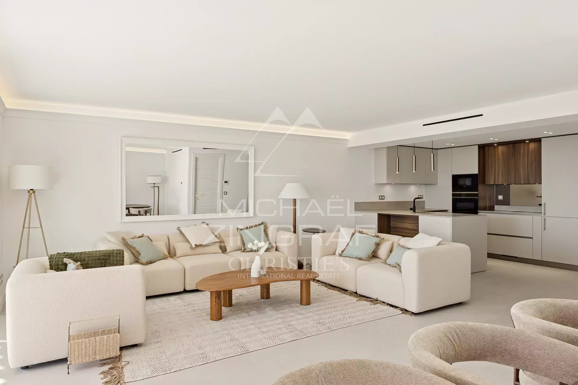 OFF MARKET - CANNES CROIX DES GARDES – LETZTE ETAGE – 3-ZIMMER-WOHNUNG MIT PANORAMAMERSAUSSICHT – POOL