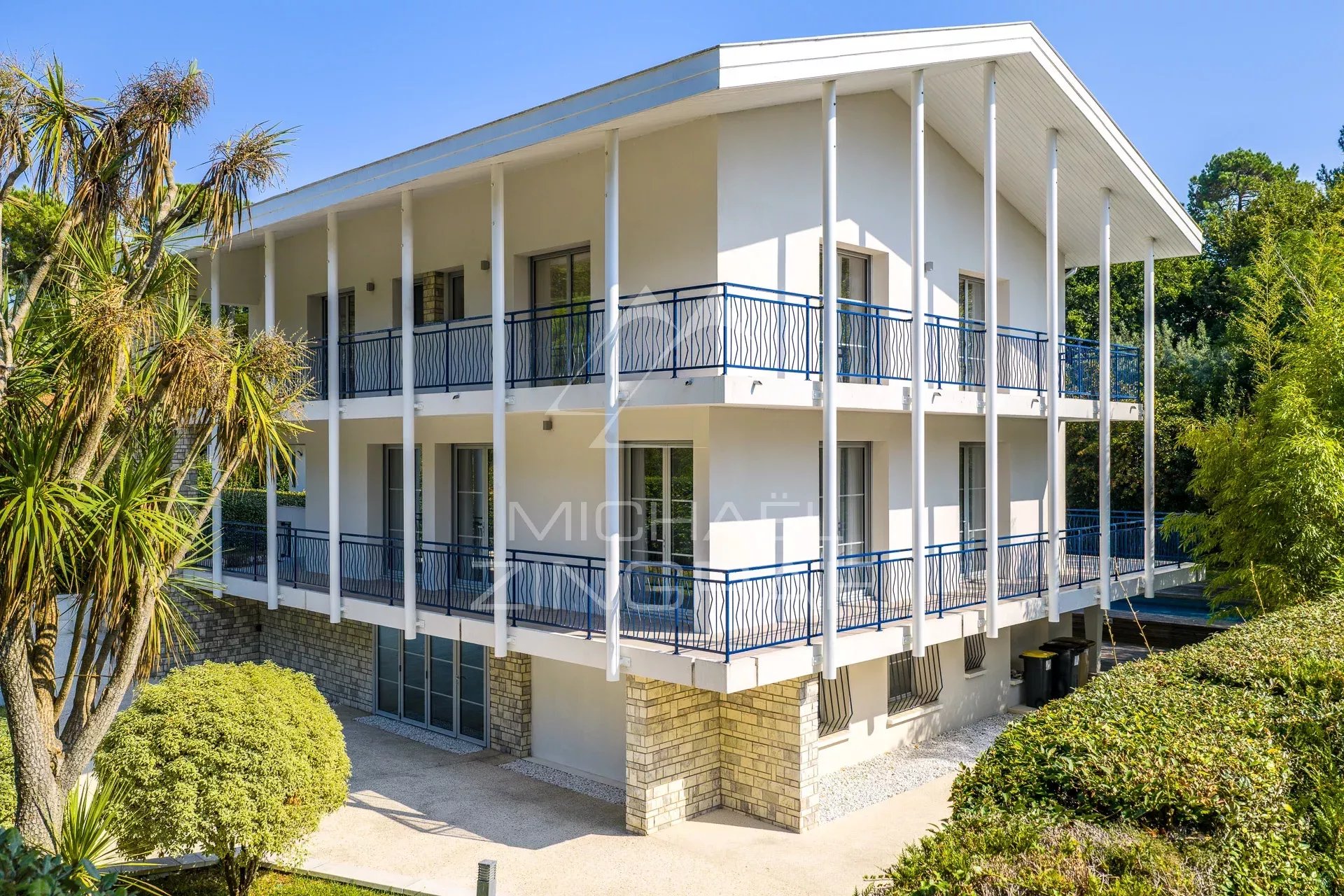 black chair and white table