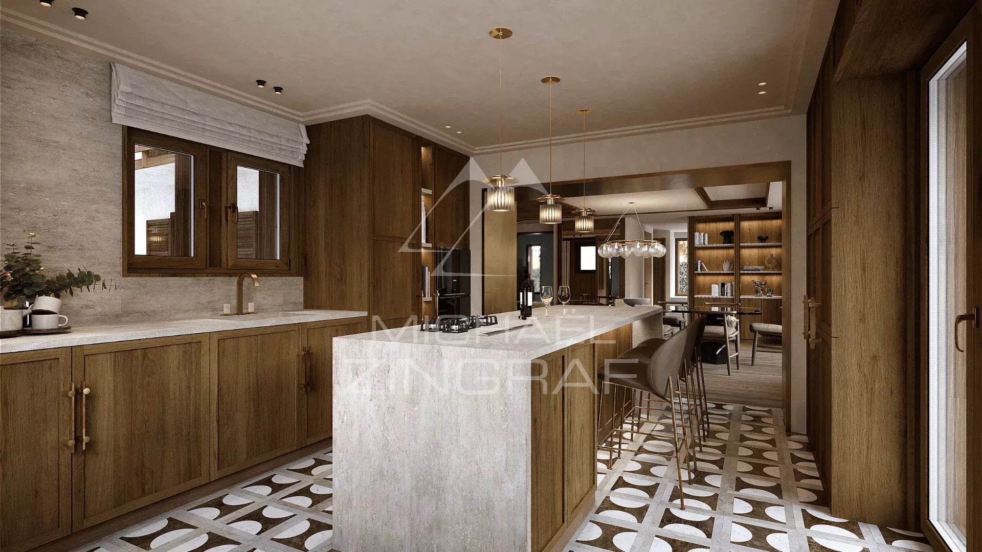 Neuf Premium 4 chambres - Centre village de Megève - Rez de jardin