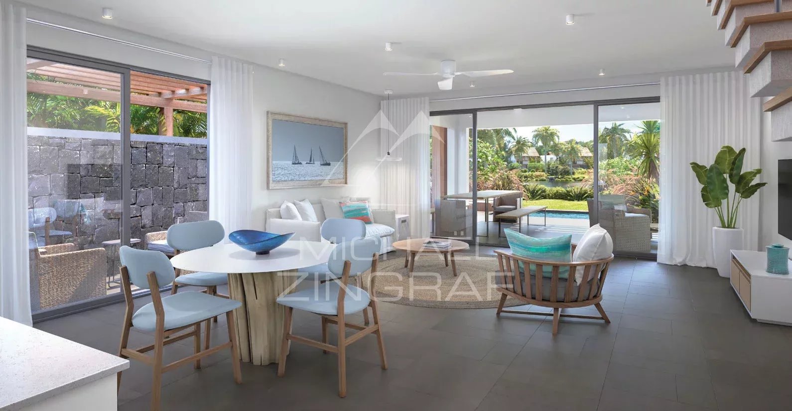 Vivre entre nature et lagon – Duplex d’exception à Pointe d’Esny Le Village