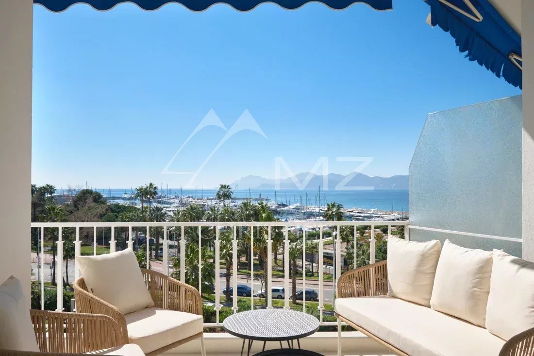 CANNES LA CROISETTE SPLENDIDE APPARTEMENT RENOVE 3 CHAMBRES VUE MER