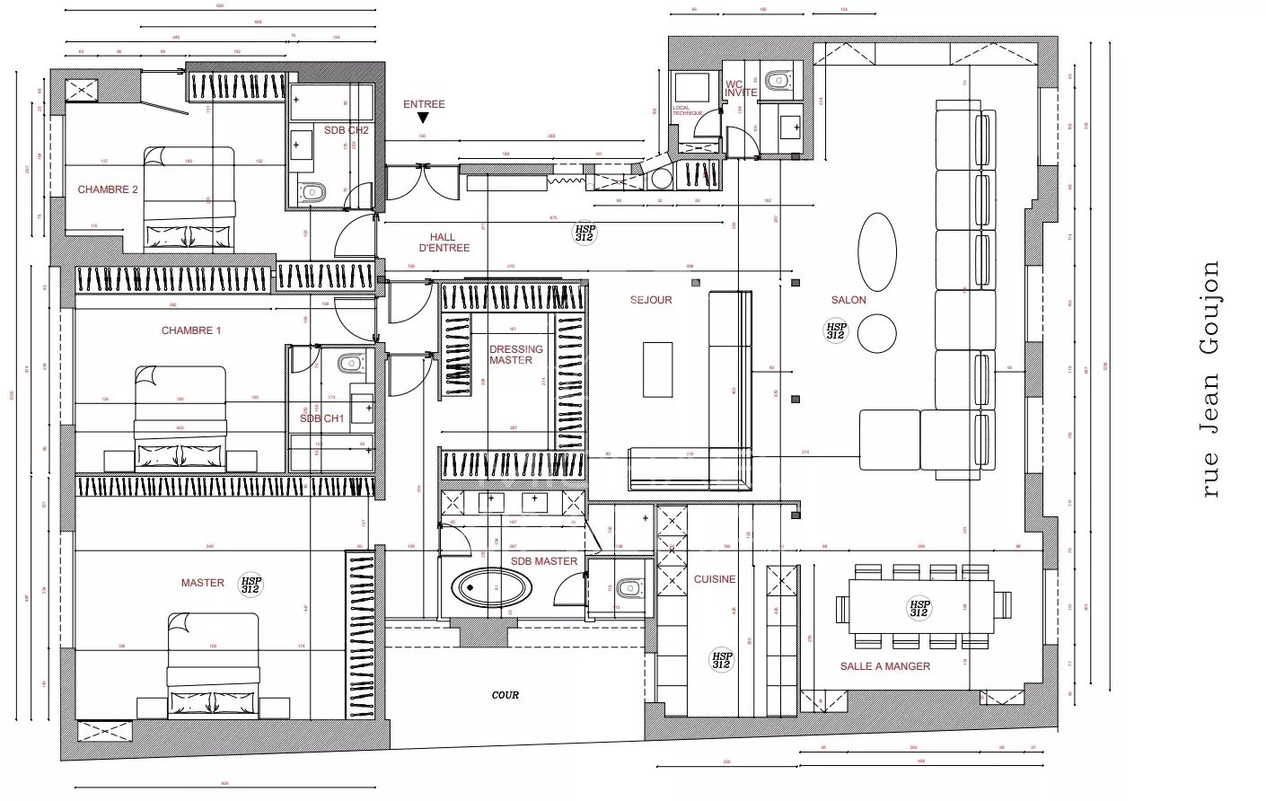 A vendre - Appartement 3 Suits -Paris 8eme - Jean Goujon - Clim - Refait à neuf