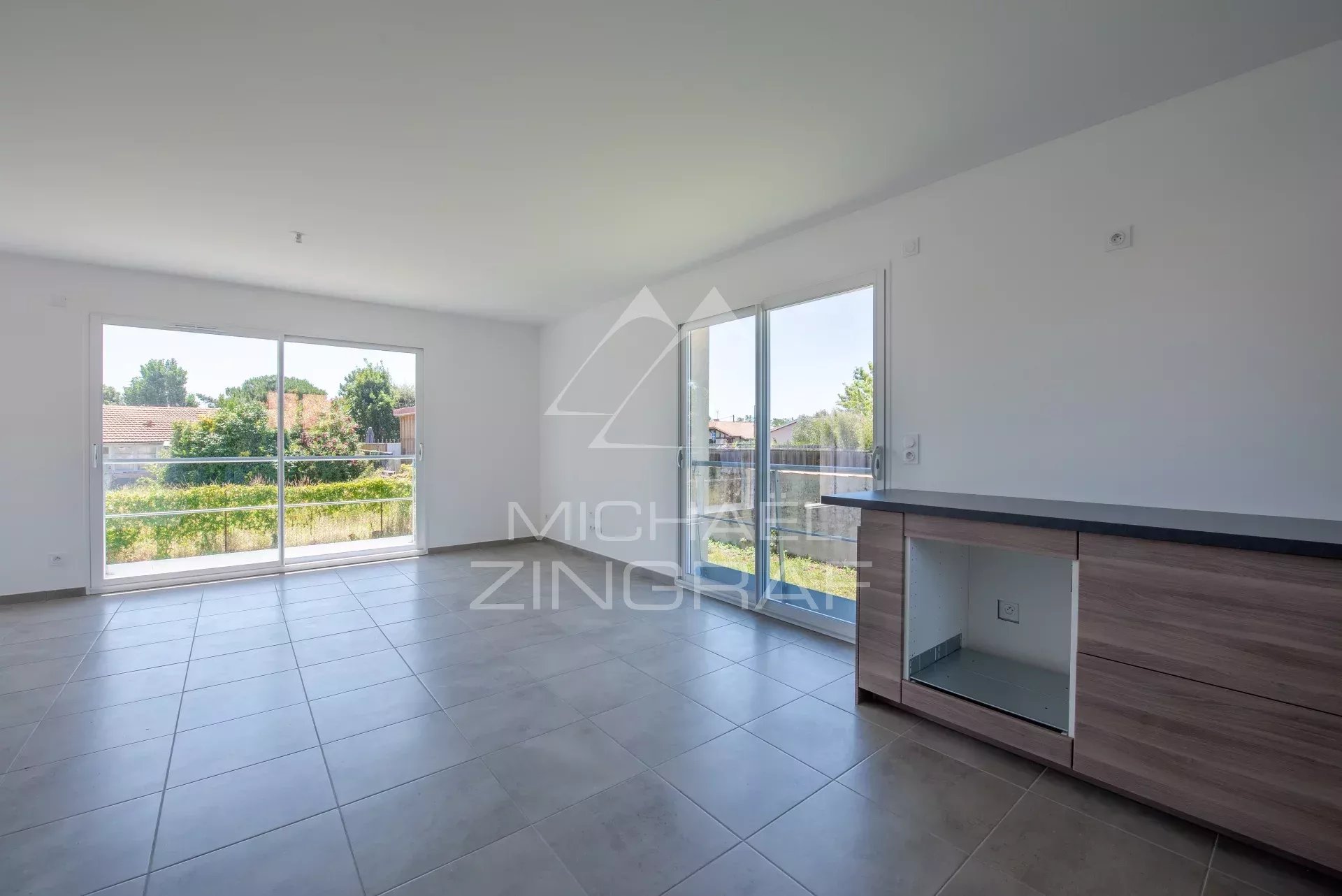 black chair and white table