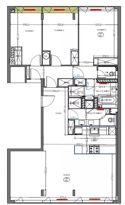 A vendre - Paris 7ème - 3 Chambres - Parfait état