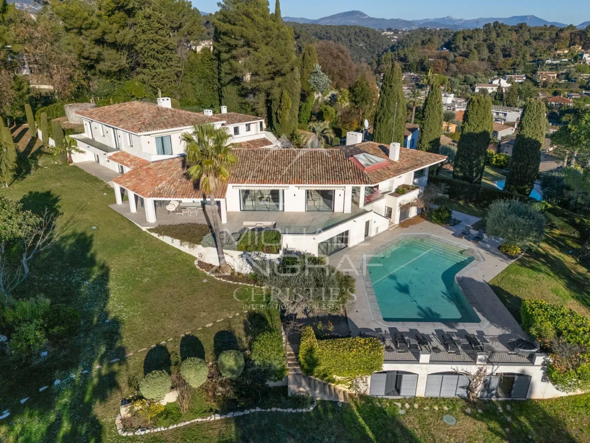 Vence – Architektenvilla mit freiem Blick auf Saint-Paul-de-Vence bis zum Meer