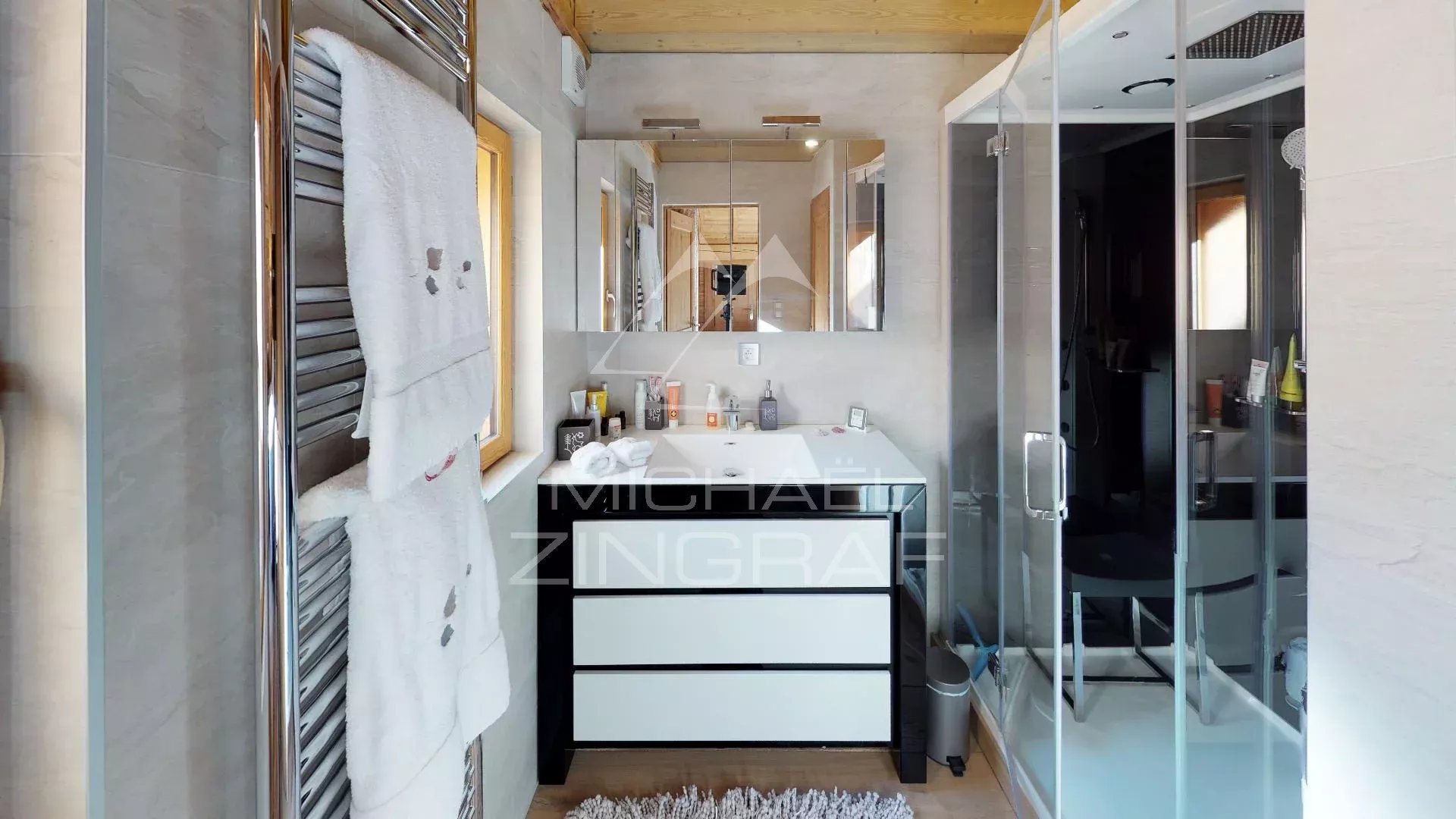 Megève centre "tout à pied" - Appartement 3 chambres - Séjour cathédrale