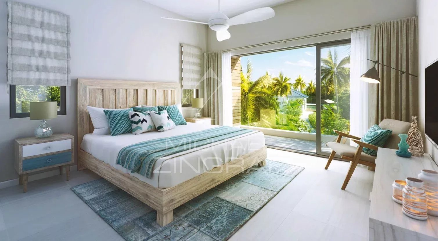 Élégant Appartement avec Vue sur les Jardins et la Piscine – Grand Baie