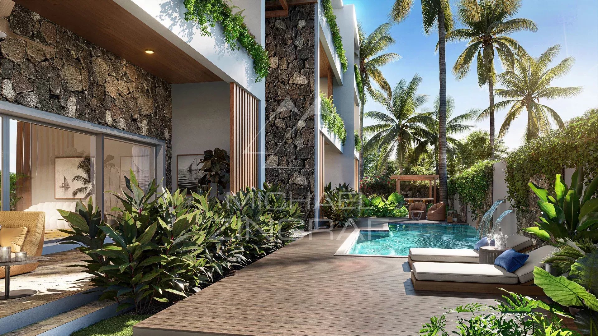 Sky villa with panoramic seaviews in Pereybere