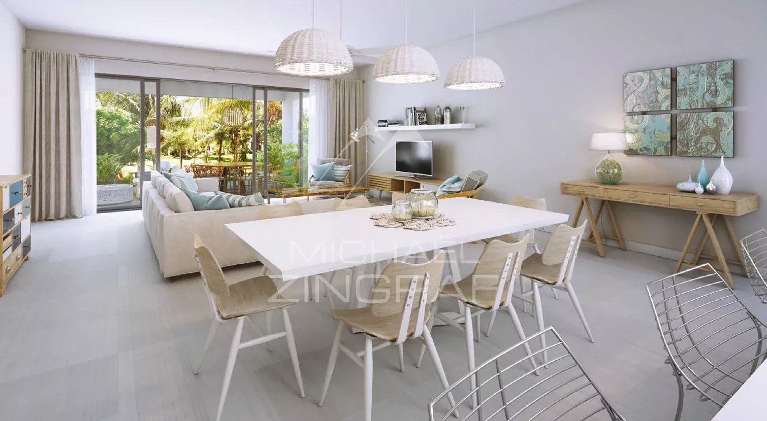 Élégant Appartement avec Vue sur les Jardins et la Piscine – Grand Baie