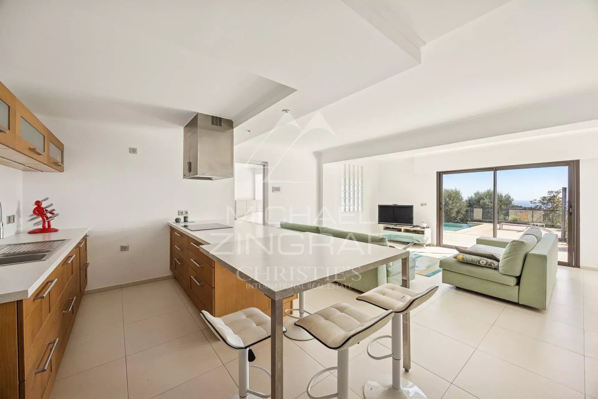 Proche Saint-Paul-de-Vence - Superbe villa d’architecte avec vue mer panoramique